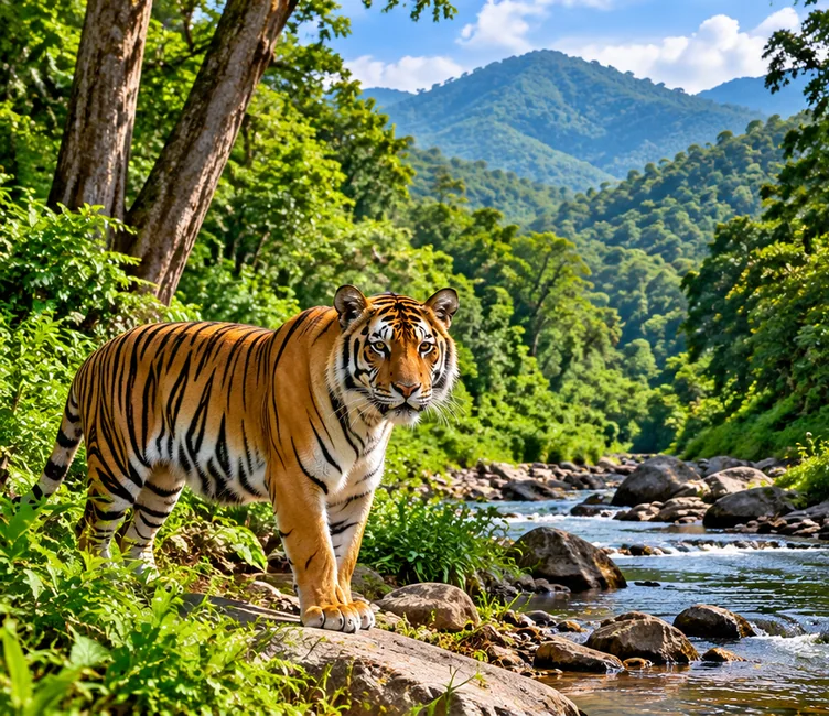 Illustrative representation of Valmiki Tiger Reserve in Bihar (not a site photograph)